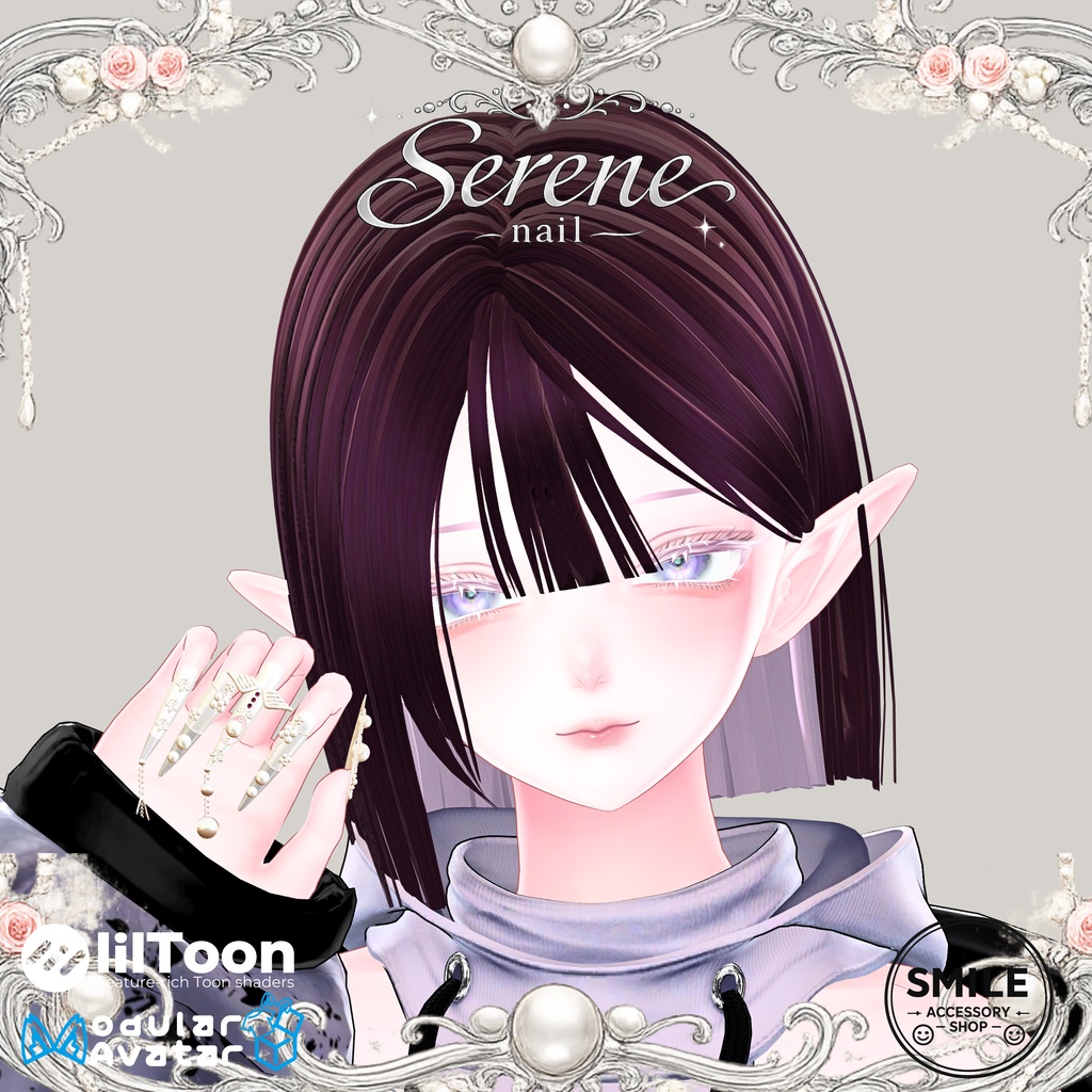 【28アバター対応】『Serene Nail』ネイル【MA対応】