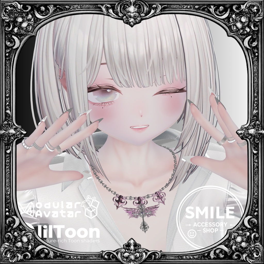 【26アバター対応】【MA対応】ネックレス『蒼翼のセラフ』