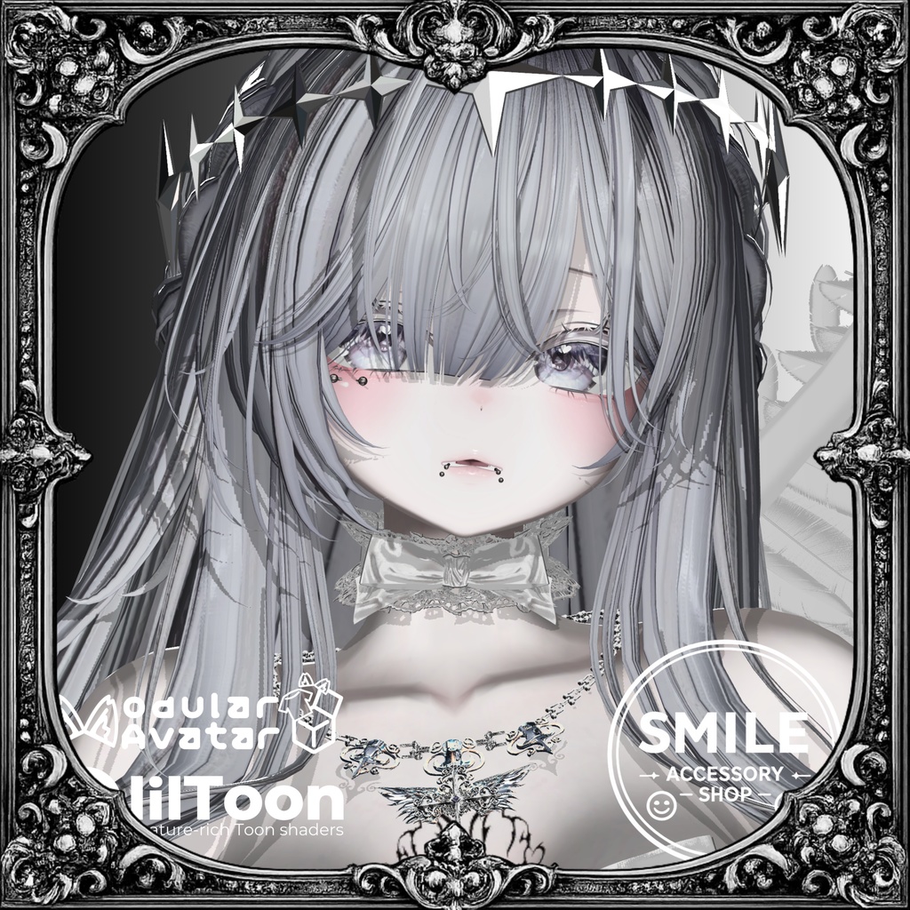 【26アバター対応】【MA対応】ネックレス『蒼翼のセラフ』