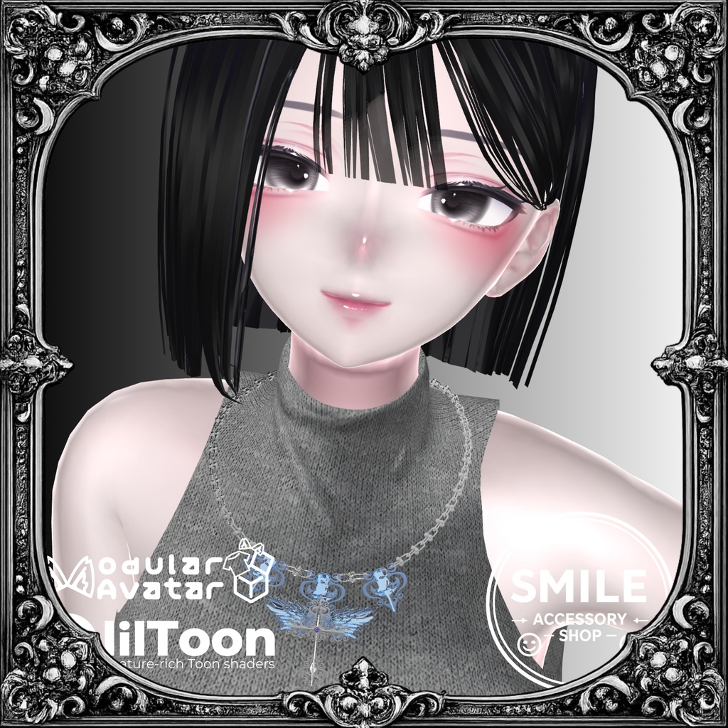 【26アバター対応】【MA対応】ネックレス『蒼翼のセラフ』