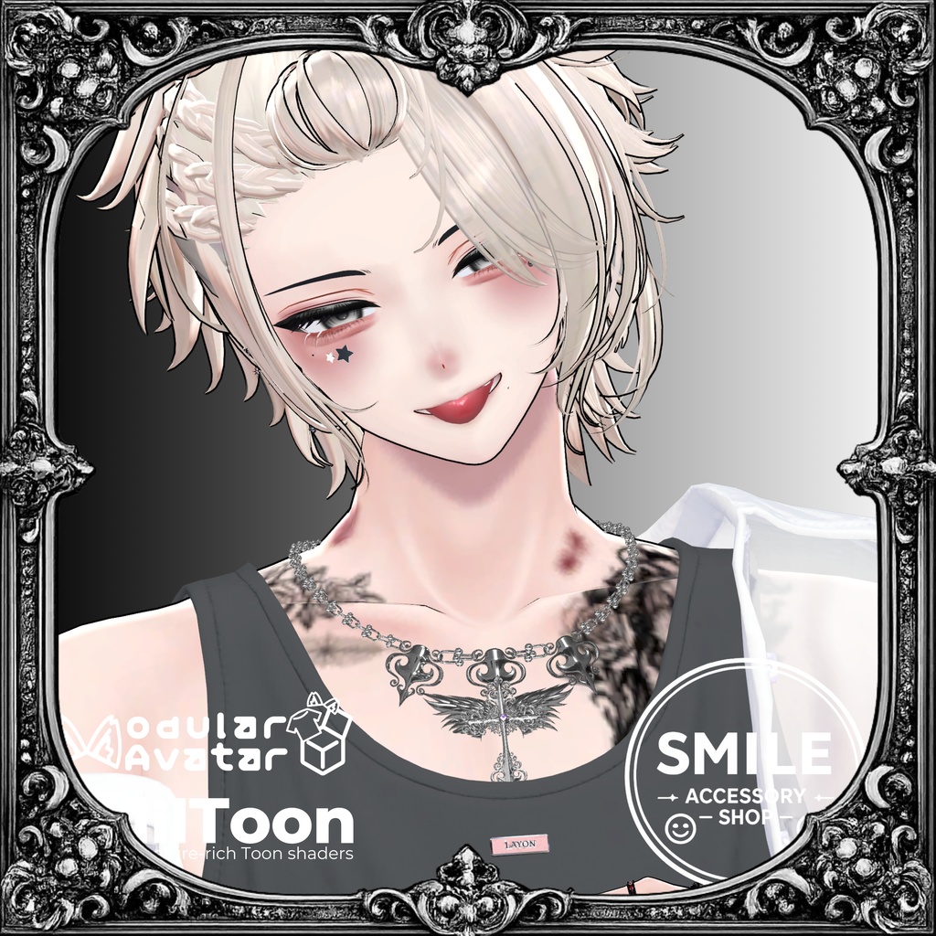 【26アバター対応】【MA対応】ネックレス『蒼翼のセラフ』