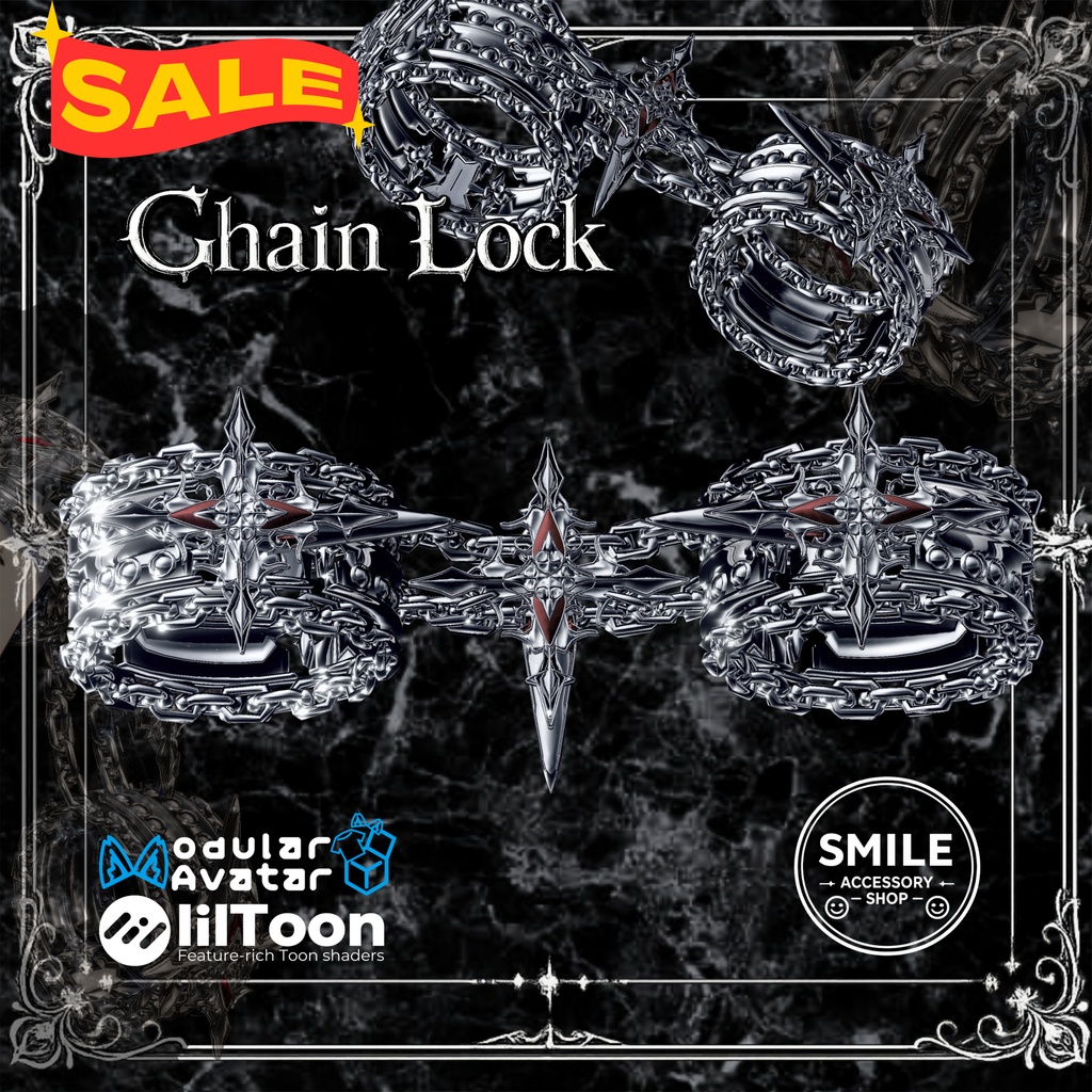 ✨SilverWeek✨50%SALE✨『Chain Lock』｜ブレスレット【26アバター対応/MA対応】