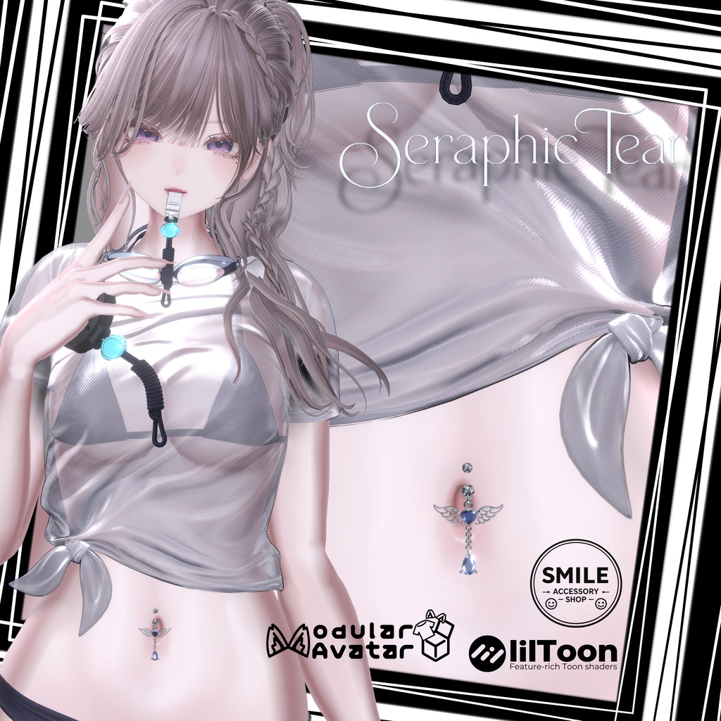 『Seraphic Tear』|へそピ4種【22アバター対応/MA対応】