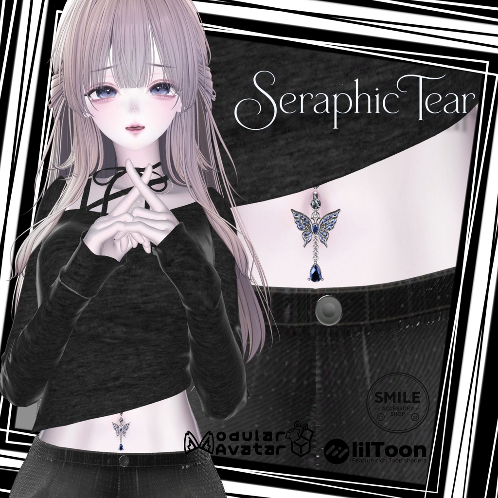 『Seraphic Tear』|へそピ4種【22アバター対応/MA対応】