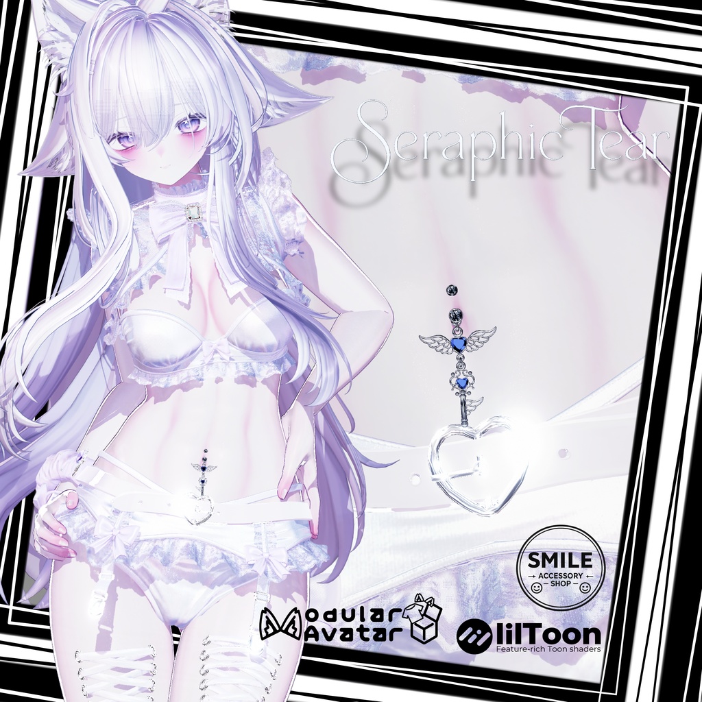 『Seraphic Tear』|へそピ4種【22アバター対応/MA対応】