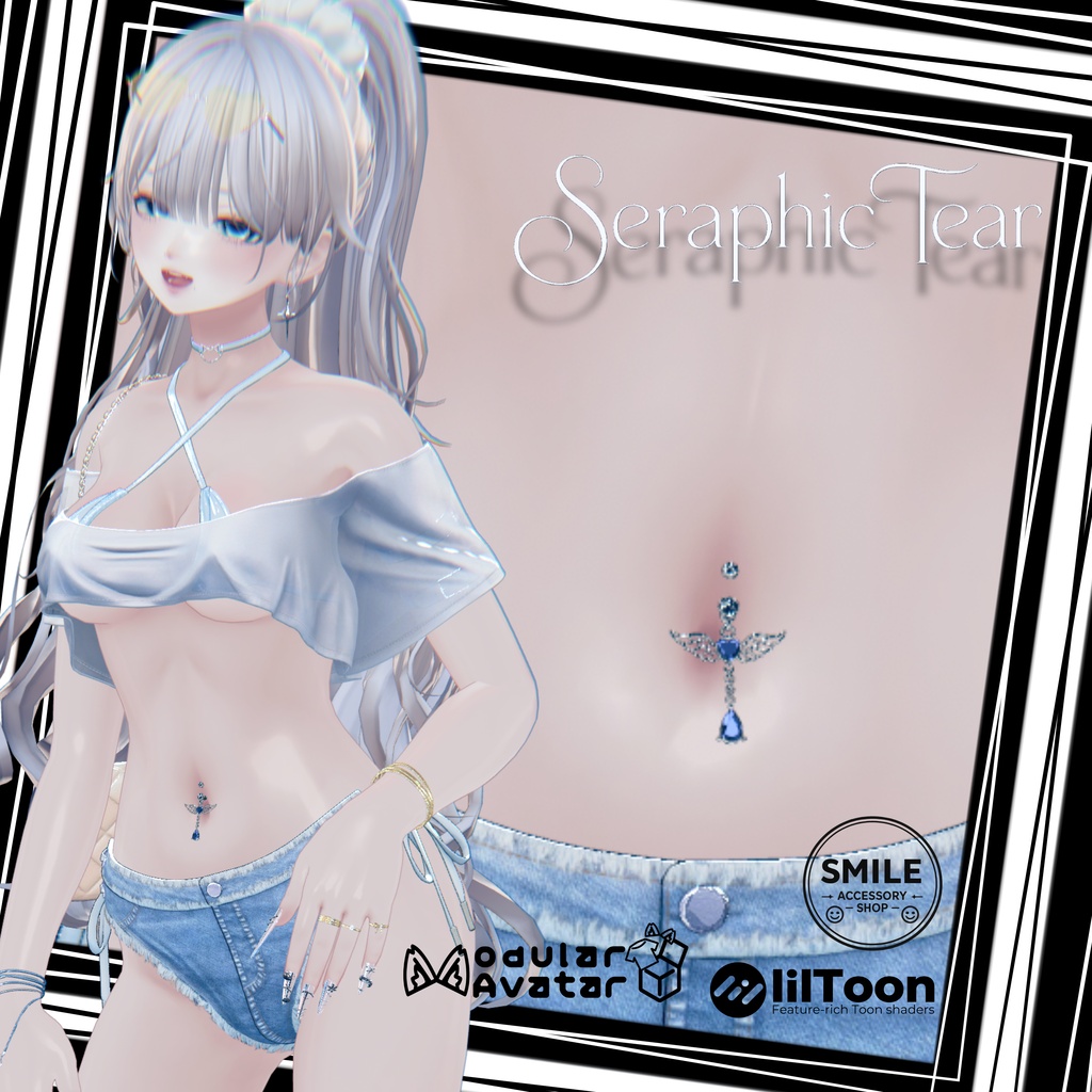 『Seraphic Tear』|へそピ4種【22アバター対応/MA対応】