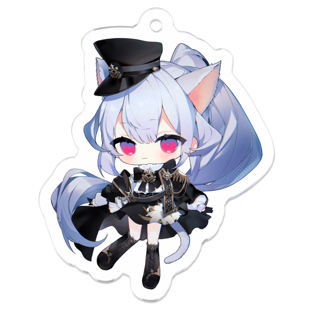 はるさめ ねここ🌸🐈 軍服衣装アクリルキーホルダー(コーティング)