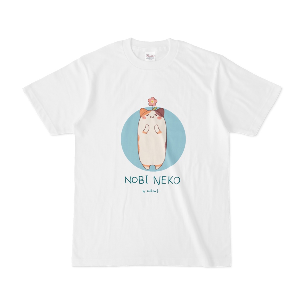 のびネコTシャツ白