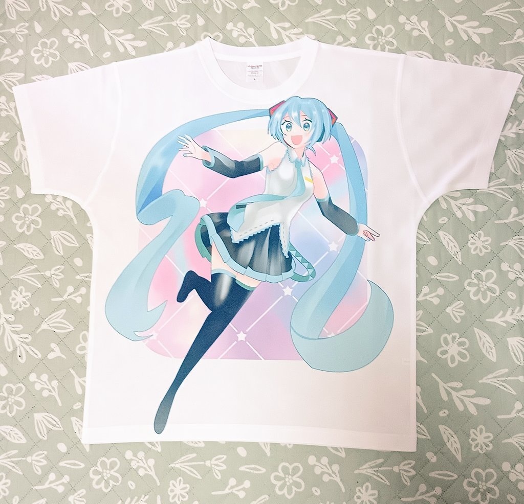 ミクさん白Tシャツ(Lサイズ、XLサイズ)