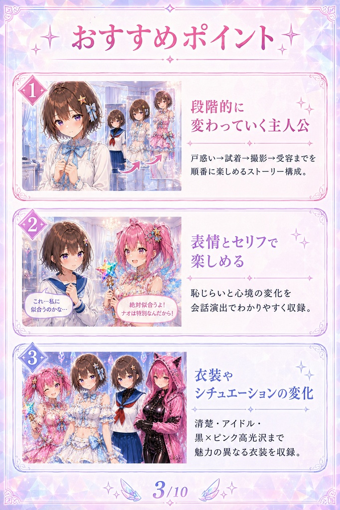 【公開記念500円/男の娘CG集】プリズム変身プロデュース 〜モデル育成編〜