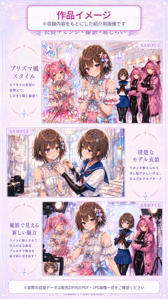 【公開記念500円/男の娘CG集】プリズム変身プロデュース 〜モデル育成編〜