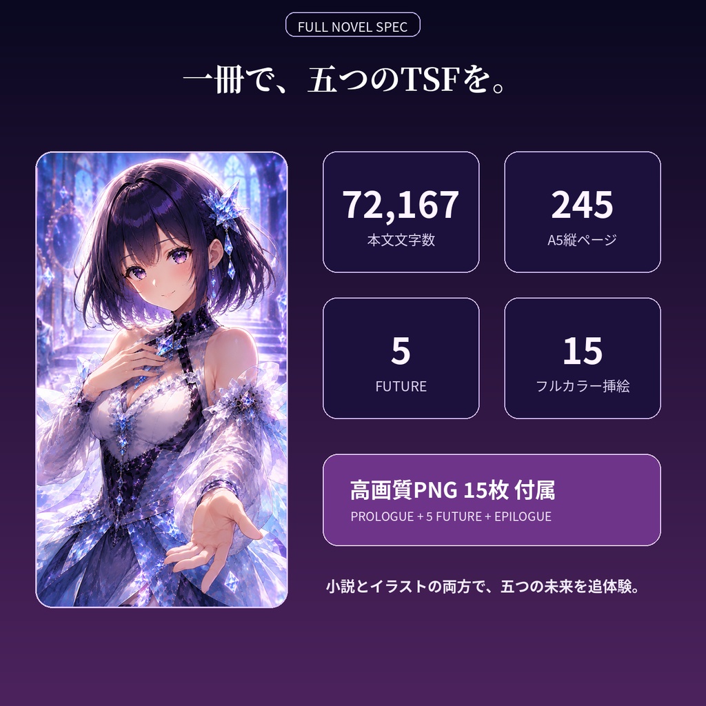 僕が可愛くなる、五つの未来 ―鏡・ラバー・制服・アイドル・魔法のTSF短編集―【TSF小説】