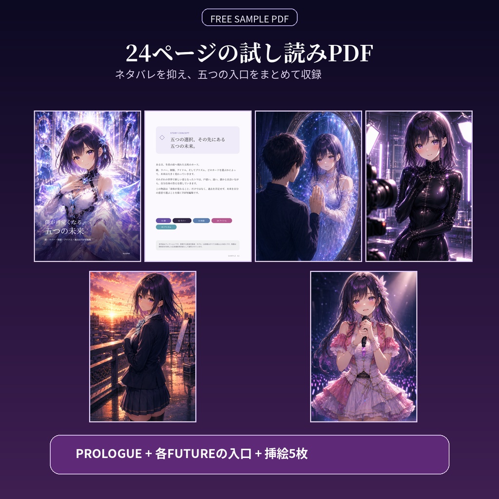 僕が可愛くなる、五つの未来 ―鏡・ラバー・制服・アイドル・魔法のTSF短編集―【TSF小説】