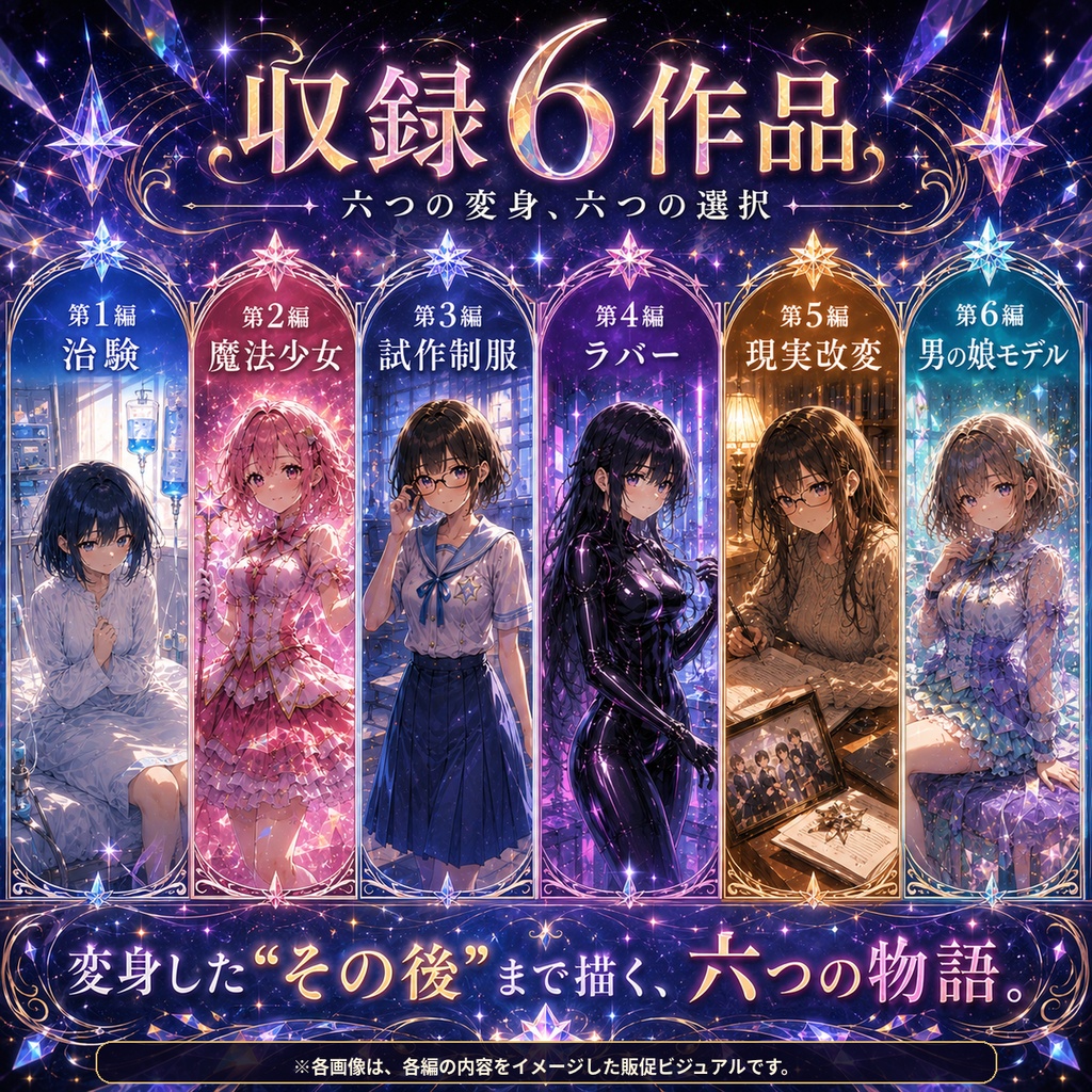Prism Closet ―六つの変身、六つの選択―【TSF/女体化/男の娘・全6編・約8万字】