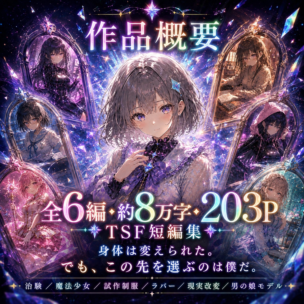 Prism Closet ―六つの変身、六つの選択―【TSF/女体化/男の娘・全6編・約8万字】