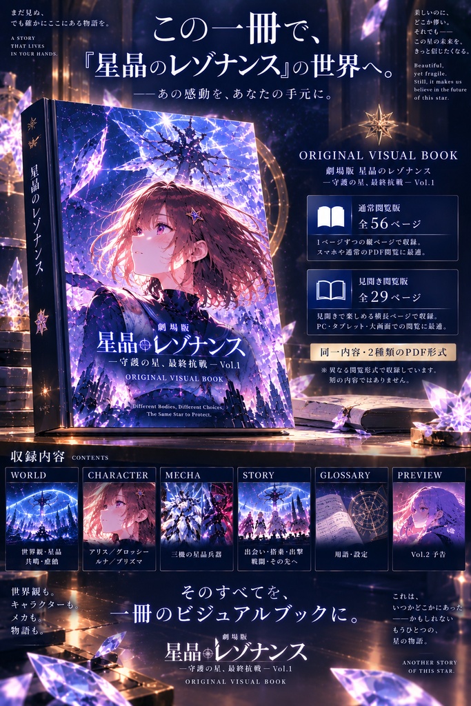 【TSF×男の娘×メカ】存在しない劇場アニメを一冊に。『星晶のレゾナンス』Vol.1/56P
