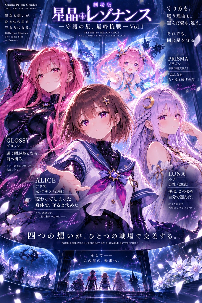 【TSF×男の娘×メカ】存在しない劇場アニメを一冊に。『星晶のレゾナンス』Vol.1/56P