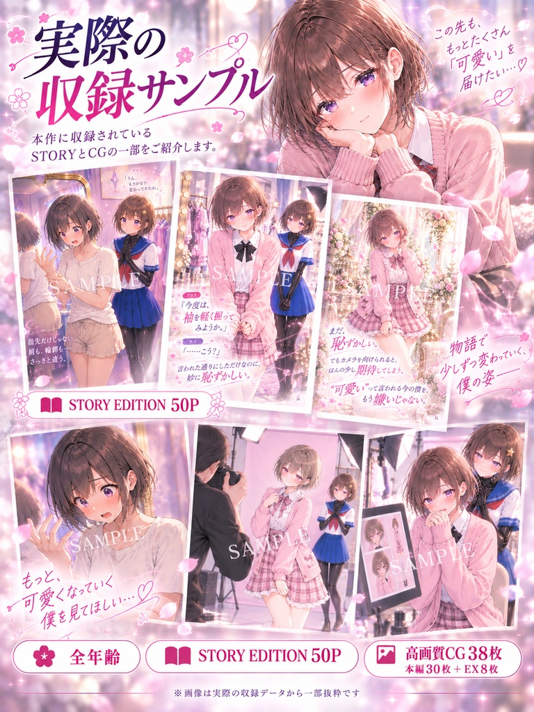 『男だった僕が、男の人から「可愛い」と言われる身体になりました』【男の娘TSF変身CG集】