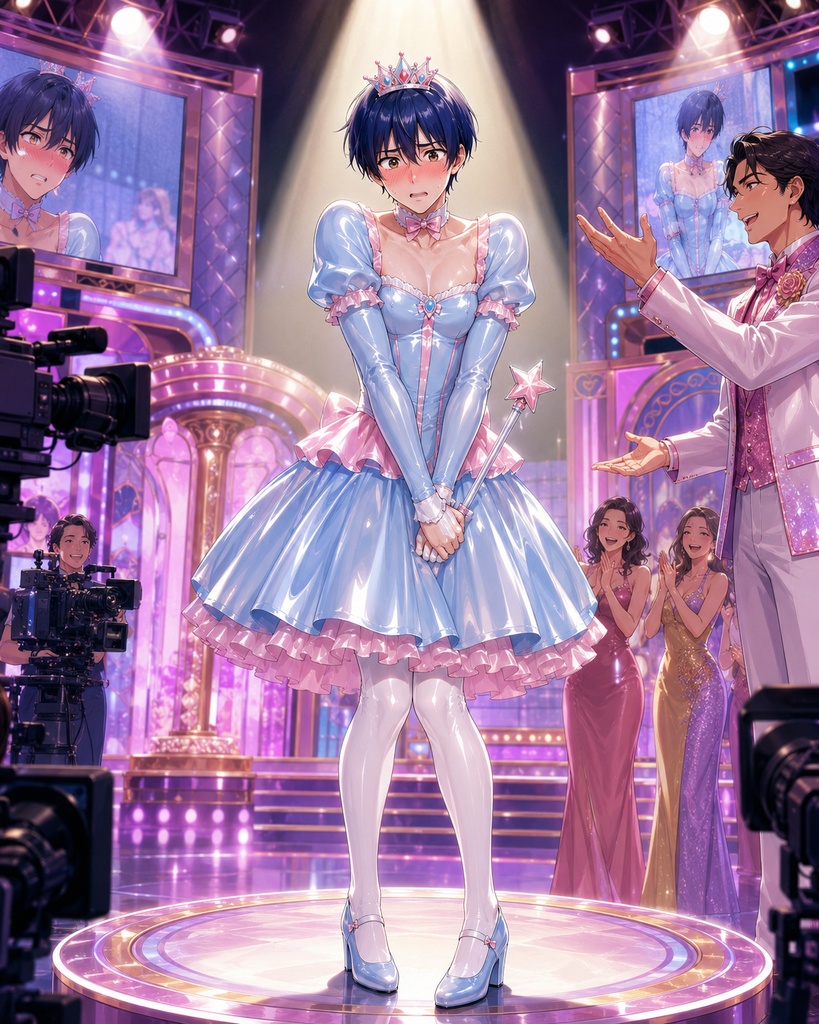 着せられて、見られて、可愛くされ。【男の娘×高光沢コスチュームCG集】