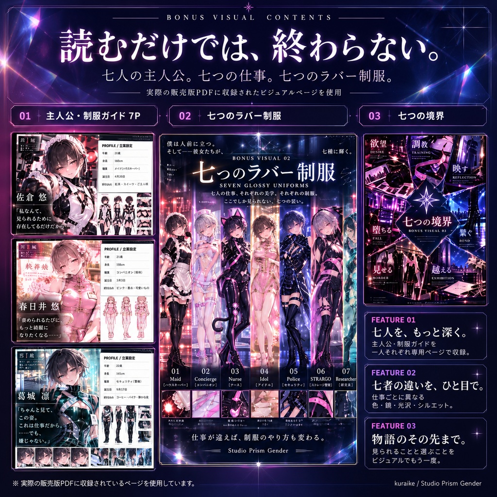 ラバー制服で、僕は人前に立つ ―七人の男の娘と、見られる仕事―【全7編・オムニバス小説】