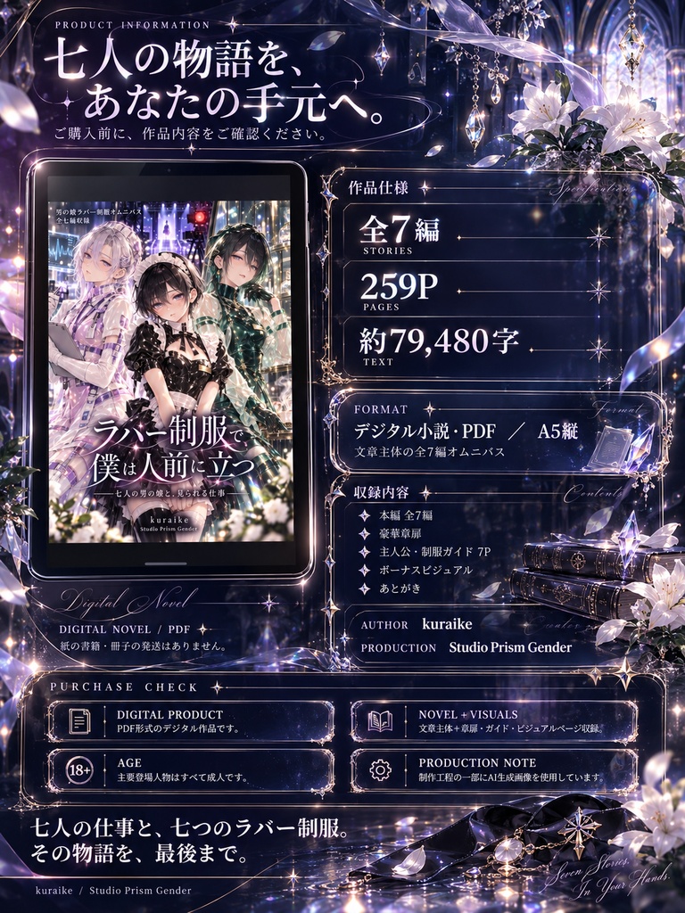 ラバー制服で、僕は人前に立つ ―七人の男の娘と、見られる仕事―【全7編・オムニバス小説】