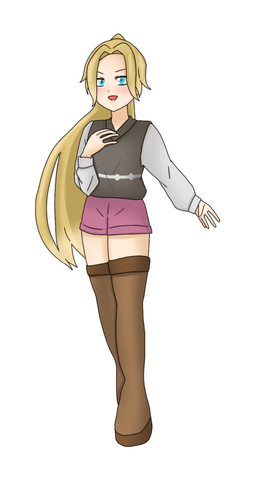 金髪女性の立ち絵