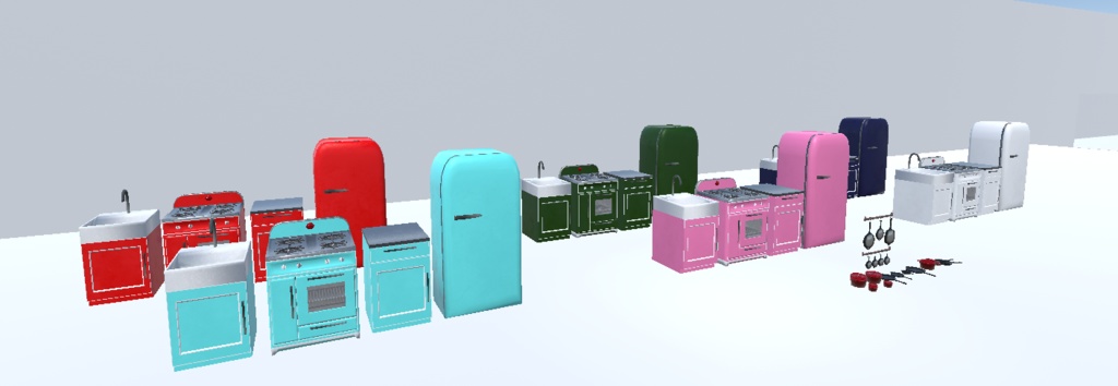 【VRC想定】レトロキッチン(42点)