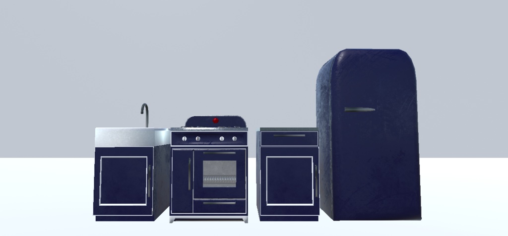 【VRC想定】レトロキッチン(42点)