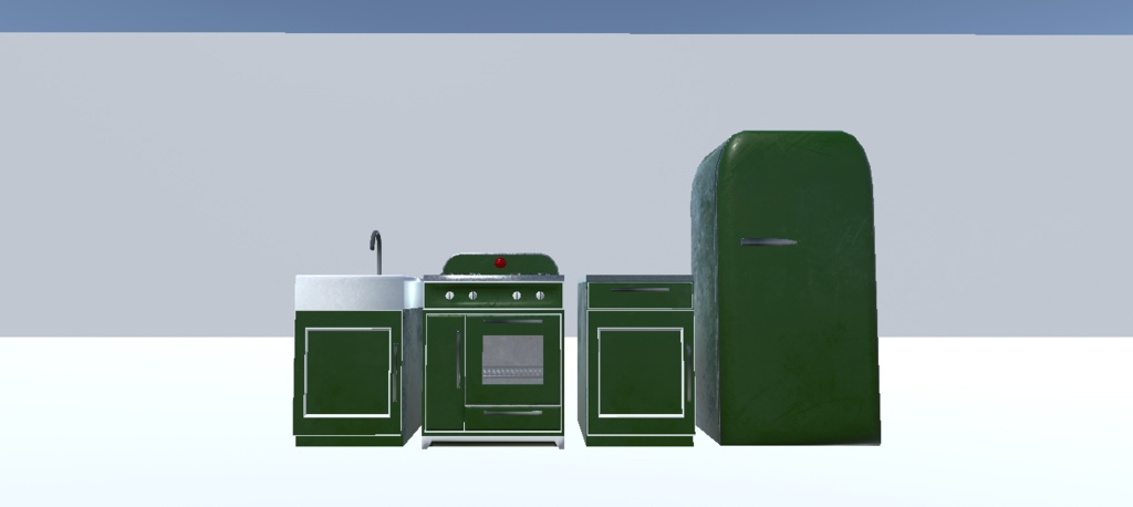 【VRC想定】レトロキッチン(42点)