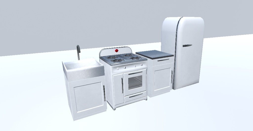 【VRC想定】レトロキッチン(42点)