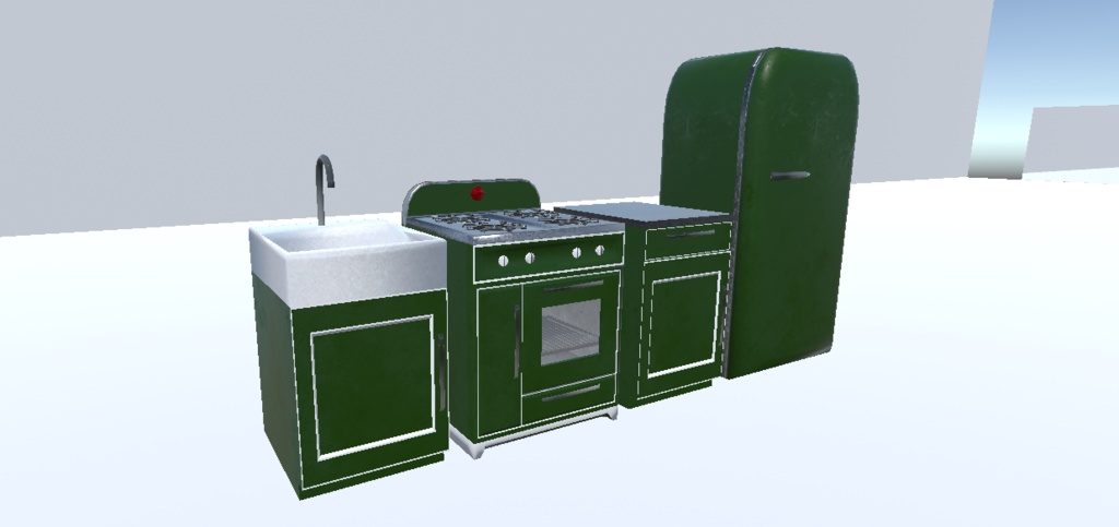 【VRC想定】レトロキッチン(42点)