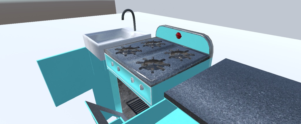 【VRC想定】レトロキッチン(42点)