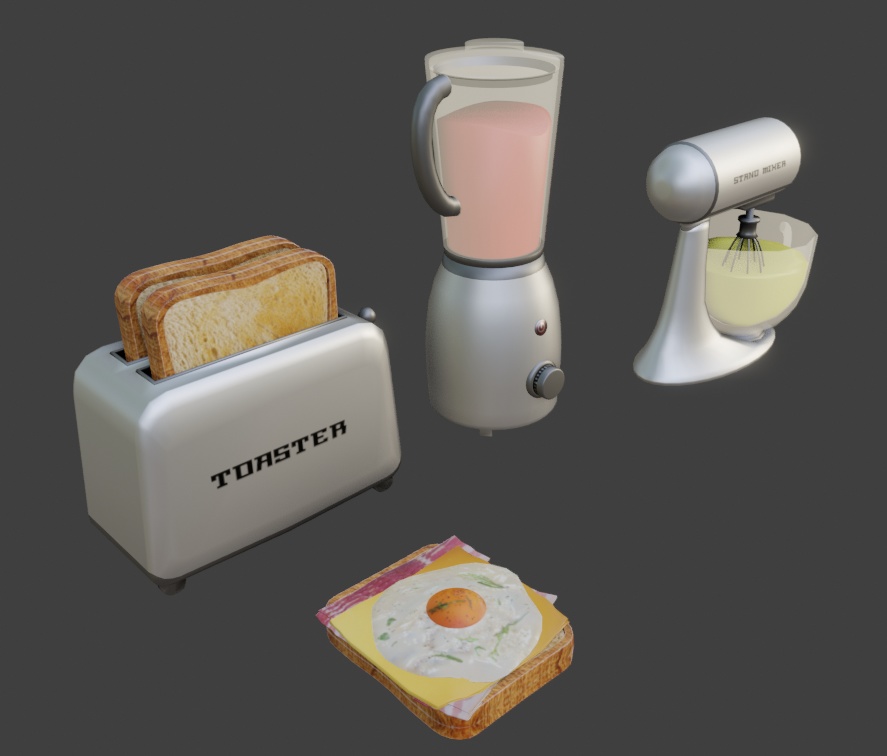 【VRChat想定】レトロな調理道具