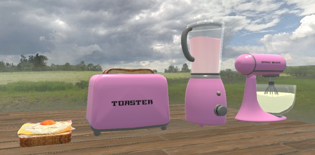【VRChat想定】レトロな調理道具