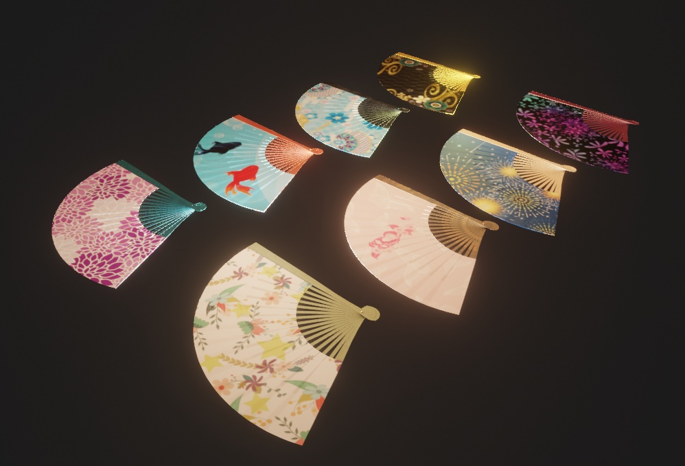 【VRChat想定】セルフ演出扇子