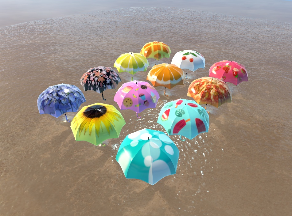 【VRChat想定】雨が降ってなくてもイイ傘(12点)