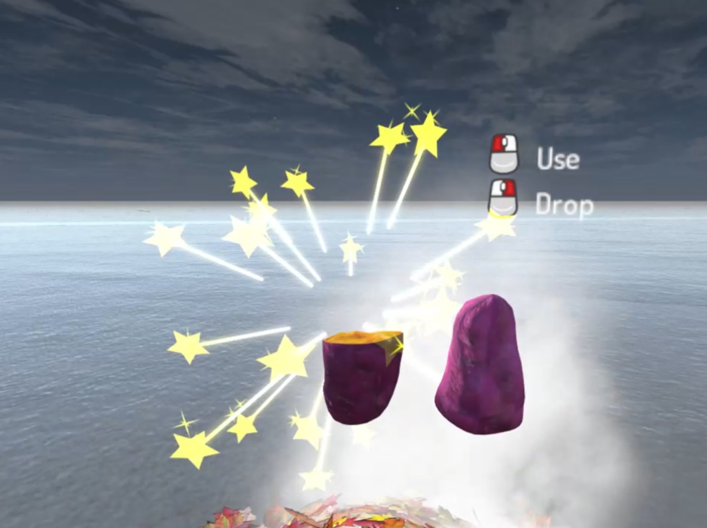 【VRChat想定】秋の装飾セット と 焼き芋ギミックセット