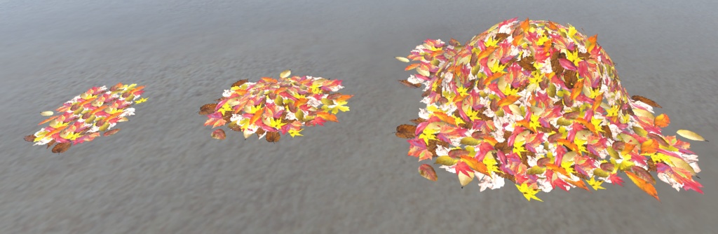 【VRChat想定】秋の装飾セット と 焼き芋ギミックセット