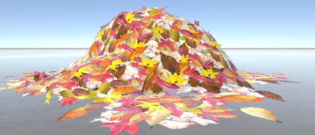 【VRChat想定】秋の装飾セット と 焼き芋ギミックセット