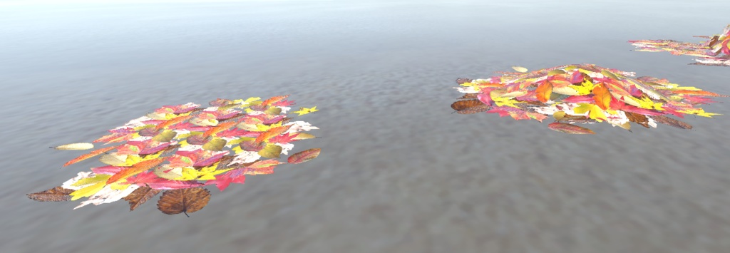 【VRChat想定】秋の装飾セット と 焼き芋ギミックセット