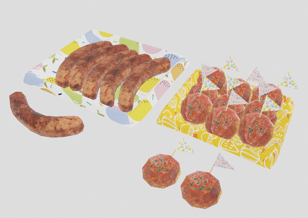 【VRChat想定】おしゃれピクニックセット