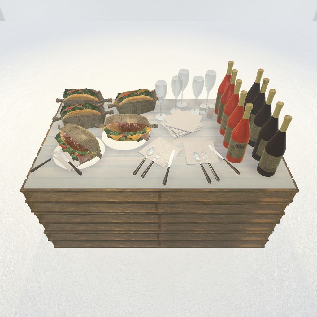 【VRChat想定】おしゃれピクニックセット