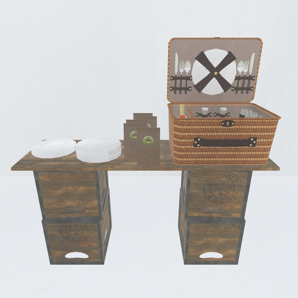 【VRChat想定】おしゃれピクニックセット