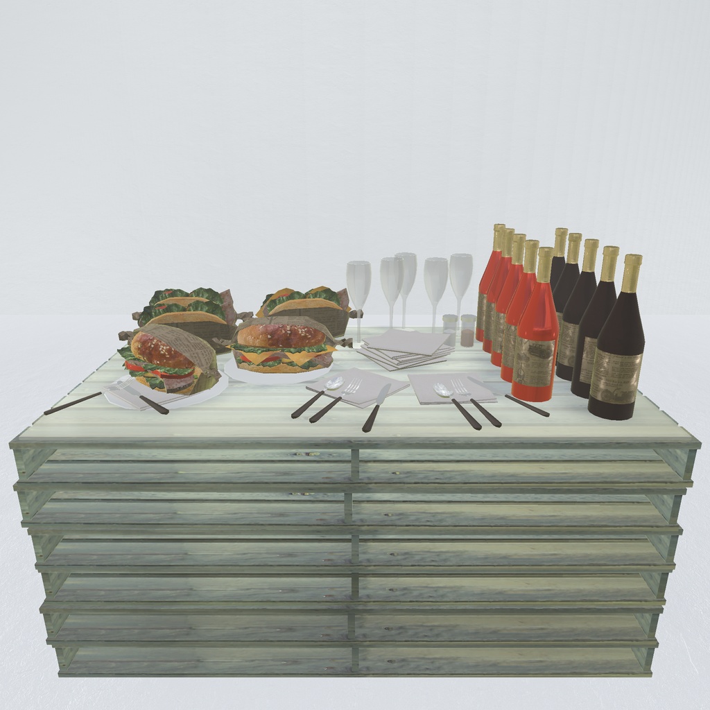 【VRChat想定】おしゃれピクニックセット