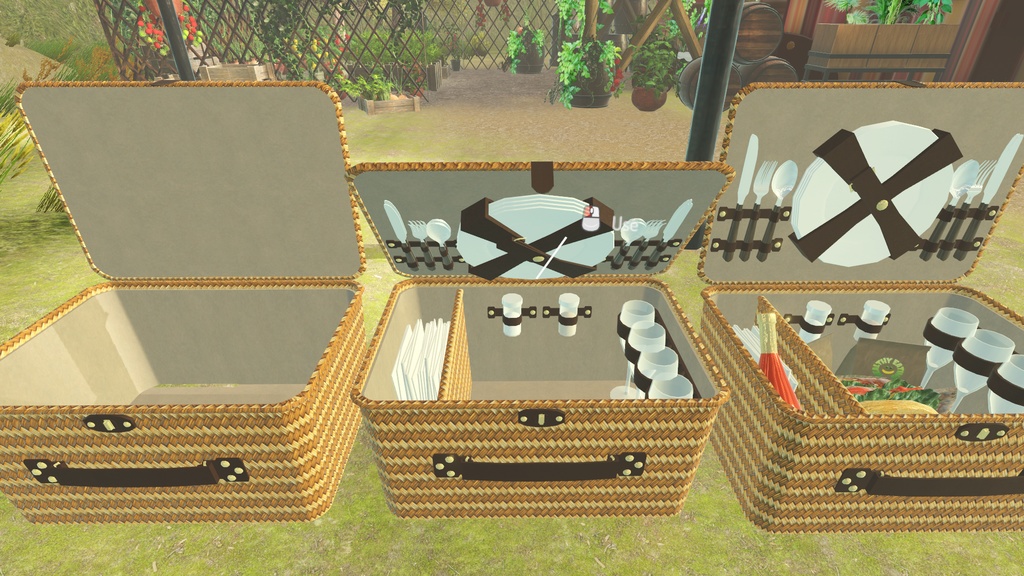 【VRChat想定】おしゃれピクニックセット