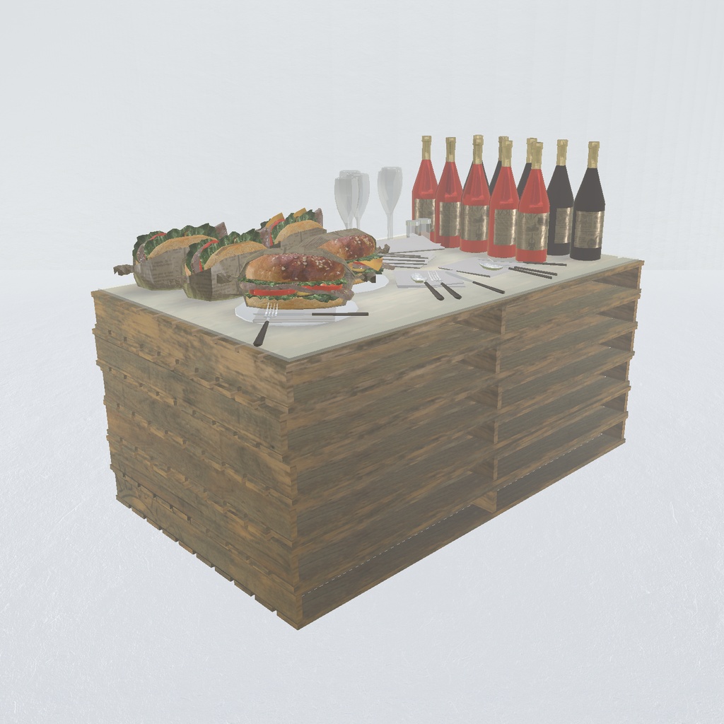 【VRChat想定】おしゃれピクニックセット