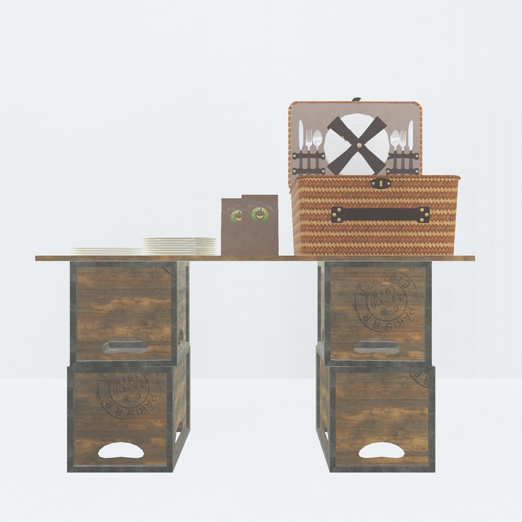 【VRChat想定】おしゃれピクニックセット