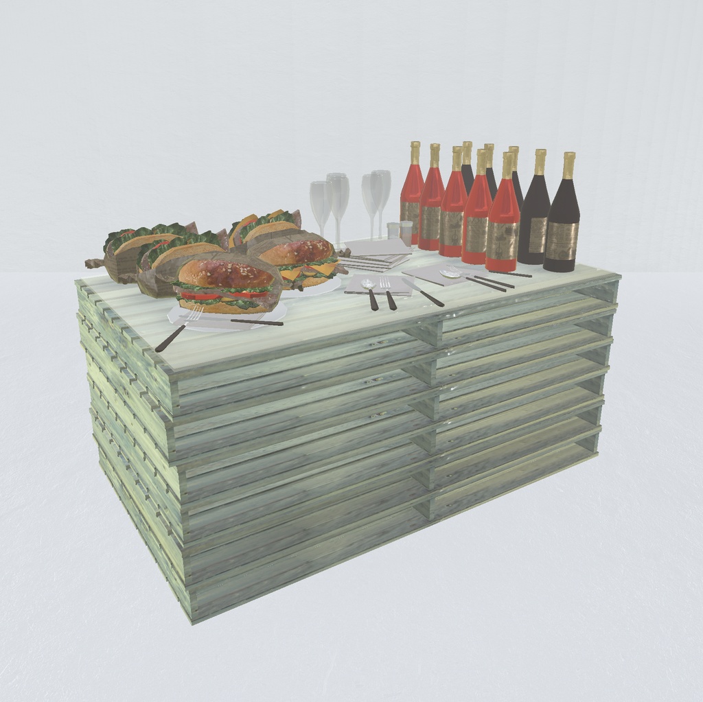 【VRChat想定】おしゃれピクニックセット