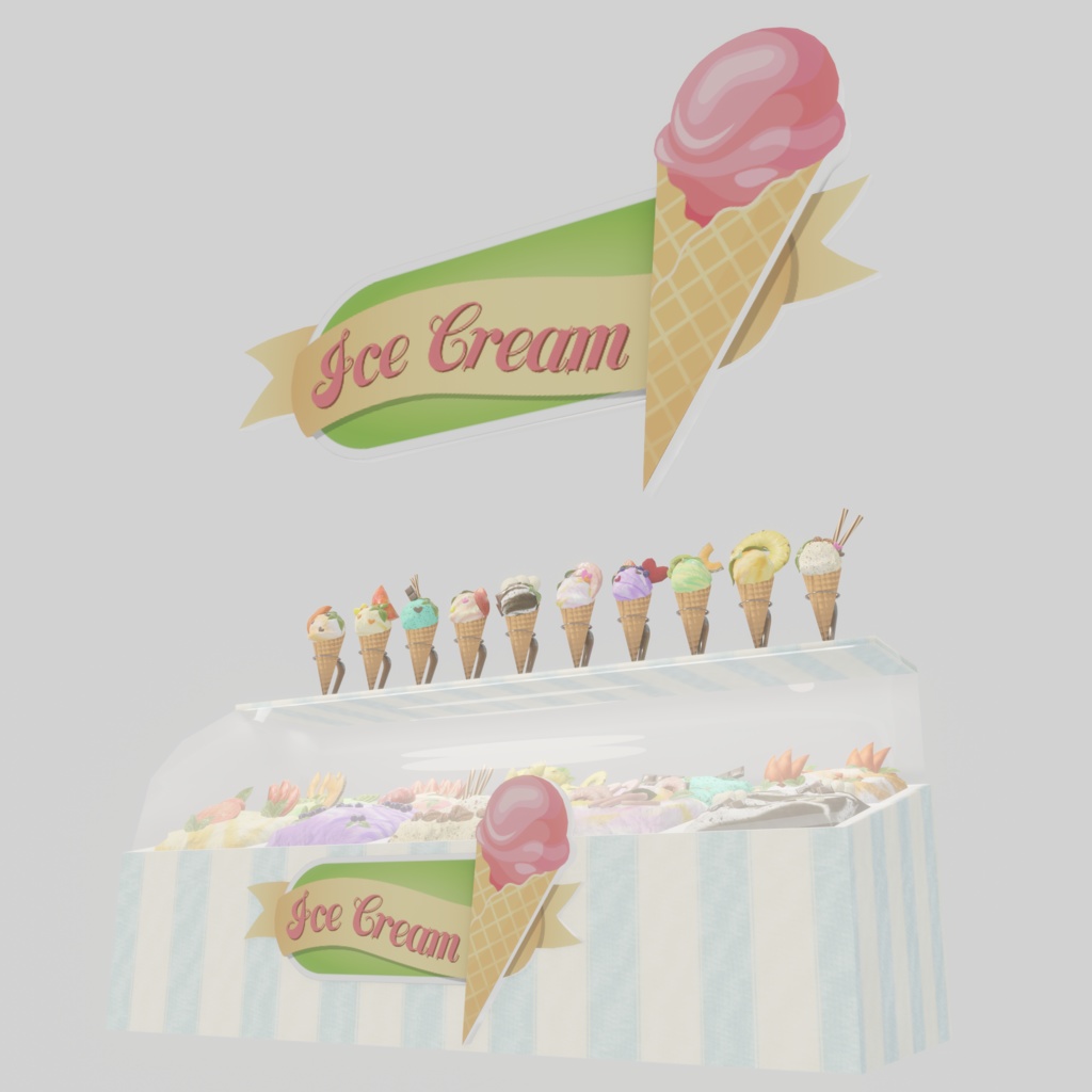 アイスクリーム屋さんごっこ<141点>