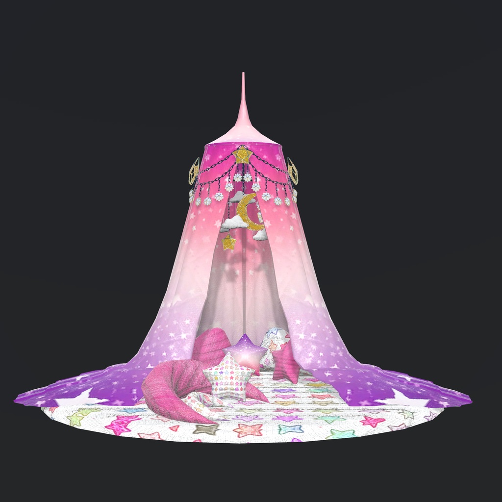 【VRChat想定】夜空インテリア(135点)